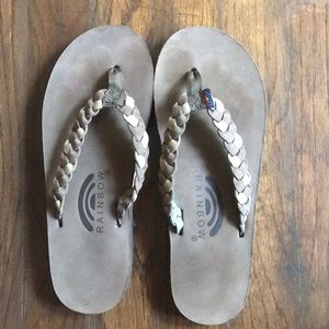 Double Braided Rainbow Flip Flops